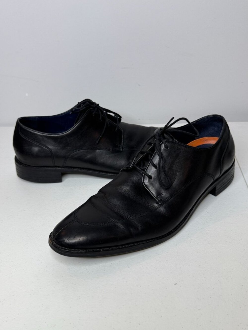 Cole Haan Grand OS Dress Shoes Mens 13 Black Leather Derby Preppy Classic